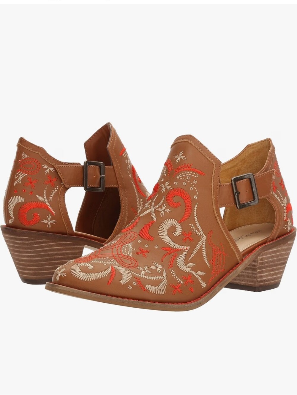 Kelsi Dagger Embroidered Ankle Boots Sz 9.5